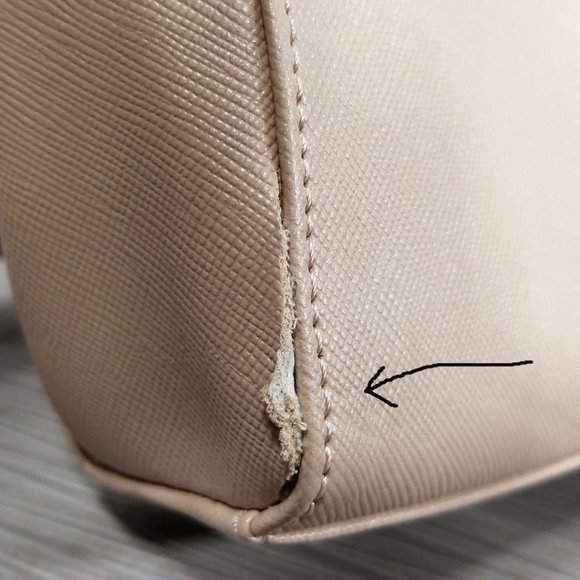 Ted Baker London Faux Leather Crossbody Bag, Beige & Black - Picture 10 of 12